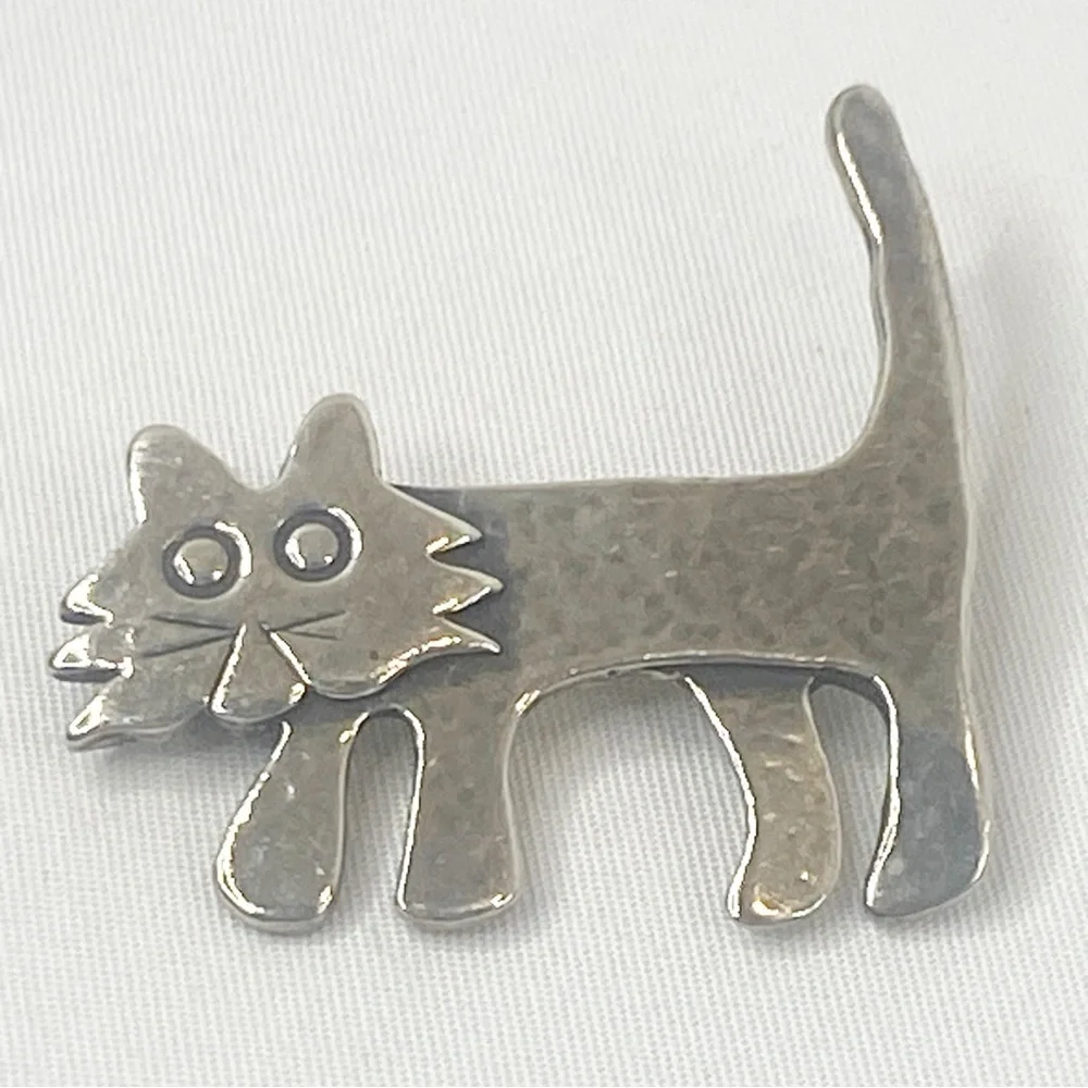 Vintage Silpada Sterling Silver Cat Pin/Brooch I1590
